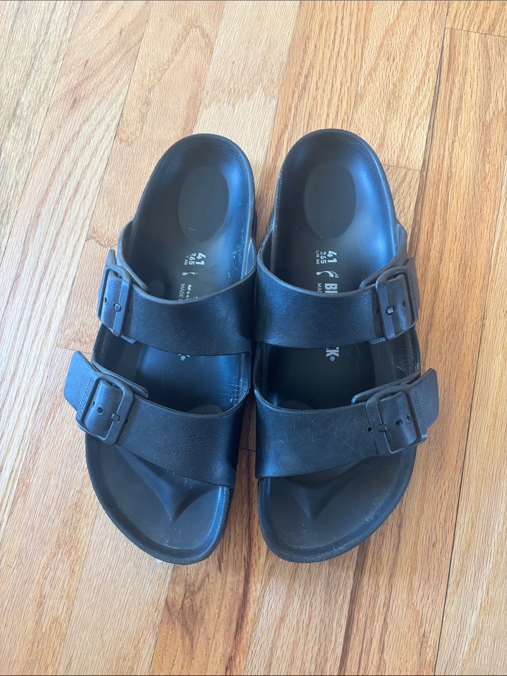 Birkenstock Black Double Strap EVA Sandals - Picture 2 of 2